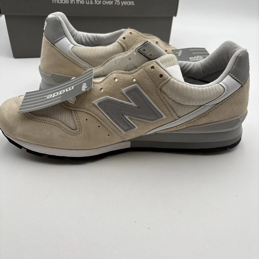 New Balance 996 Men 12 Shoes Made in USA Tan Beige Sneakers M996CRC NEW With BOX